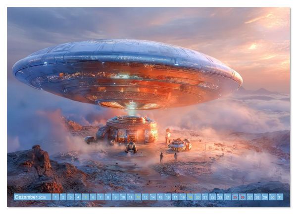 Produktbild: Science Fiction Expeditionen - Reisen ins Unbekannte (Wandkalender 2026 DIN A2 quer), CALVENDO Monatskalender