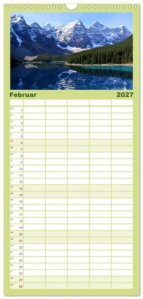Produktbild: Familienplaner 2027 - Alaska und Kanada mit 5 Spalten (Wandkalender, 21 x 45 cm) CALVENDO