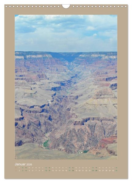 Produktbild: Erlebe mit mir den Grand Canyon (Wandkalender 2026 DIN A3 hoch), CALVENDO Monatskalender