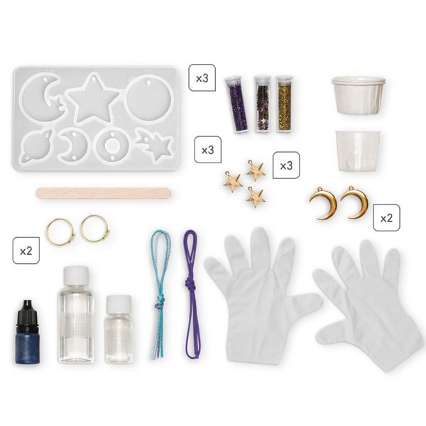 Produktbild: Galaktischer Harzschmuck zum Selbermachen (14 Schmuckst&uuml;cke)