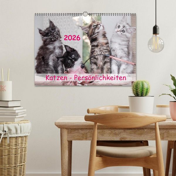 Produktbild: Katzen Pers&ouml;nlichkeiten 2026 (Wandkalender 2026 DIN A3 quer), CALVENDO Monatskalender
