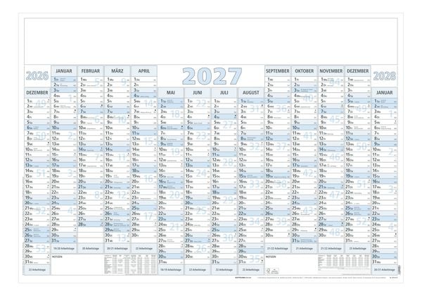 Produktbild: Plakatkalender 14 Monate 1 Stk. gerollt 2027