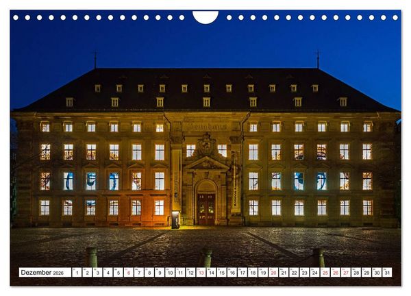 Produktbild: Mannheim bei Nacht - Impressionen aus der Quadratestadt (Wandkalender 2026 DIN A4 quer), CALVENDO Monatskalender