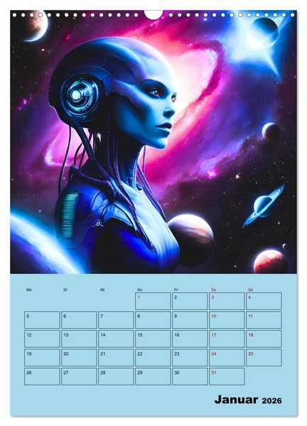 Produktbild: Galaktische Begegnungen (Wandkalender 2026 DIN A3 hoch), CALVENDO Monatskalender