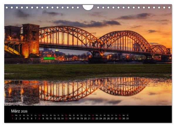 Produktbild: k&ouml;ln dunkel bunt - Die Stadt in anderem Licht! (Wandkalender 2026 DIN A4 quer), CALVENDO Monatskalender