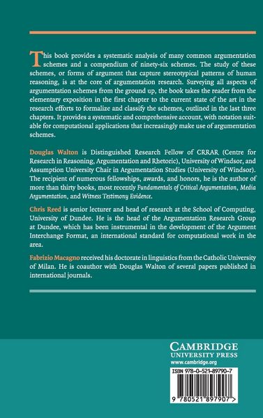 Produktbild: Argumentation Schemes