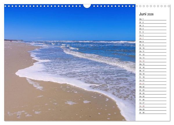 Produktbild: Langeoog - Sch&ouml;nste Insel Ostfrieslands (Wandkalender 2026 DIN A3 quer), CALVENDO Monatskalender