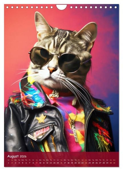 Produktbild: Crazy gangster cats (Wall Calendar 2026 DIN A4 portrait), CALVENDO 12 Month Wall Calendar