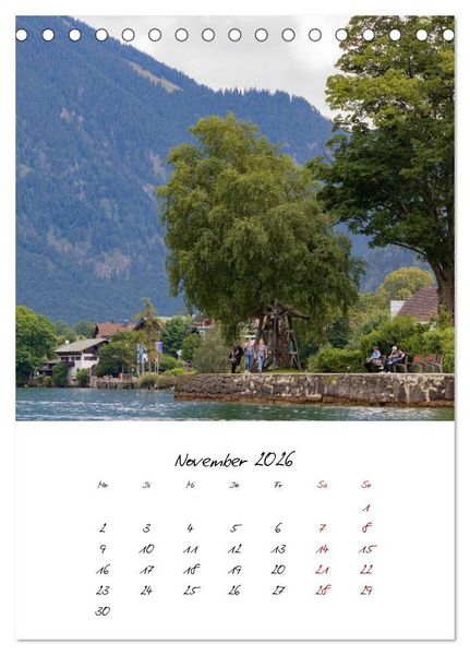 Produktbild: Tegernsee - Im Herz der Natur (Tischkalender 2026 DIN A5 hoch), CALVENDO Monatskalender