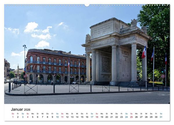 Produktbild: Frankreichs gro&szlig;e St&auml;dte - Toulouse (hochwertiger Premium Wandkalender 2026 DIN A2 quer), Kunstdruck in Hochglanz