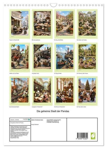 Produktbild: Die geheime Stadt der Pandas (Wandkalender 2027 DIN A3 hoch), CALVENDO Monatskalender