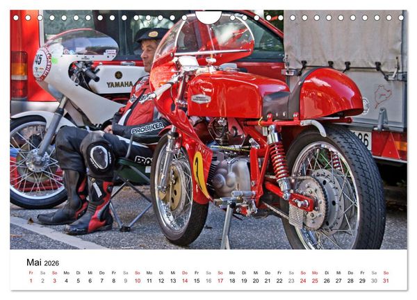 Produktbild: Faszination Oldtimer Motorrad - Momentaufnahmen von Hamburger Stadtparkrennen (Wandkalender 2026 DIN A4 quer), CALVENDO Monatskalender