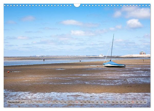Produktbild: Norddeich Spaziergang vom Hafen bis zum Strand (Wandkalender 2026 DIN A3 quer), CALVENDO Monatskalender
