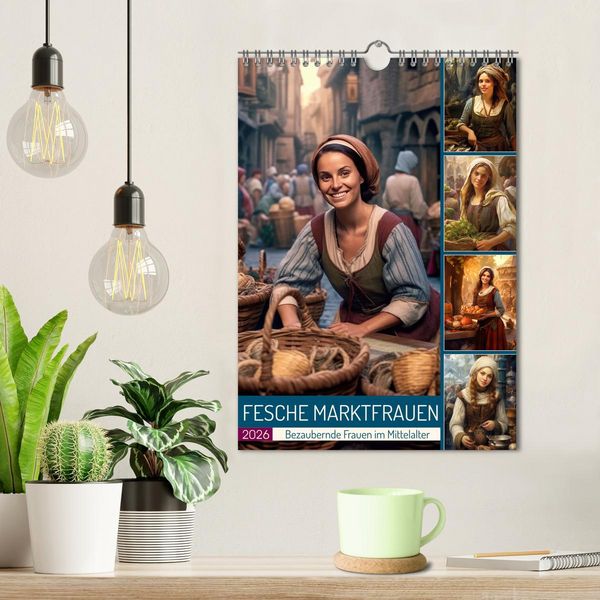 Produktbild: Fesche Marktfrauen (Wandkalender 2026 DIN A4 hoch), CALVENDO Monatskalender
