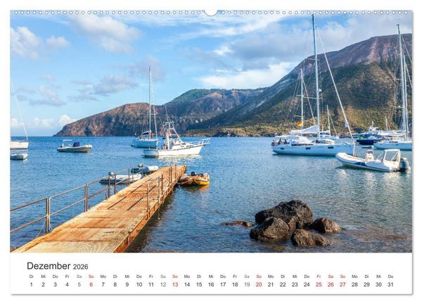 Produktbild: Liparische Inseln - Vulkane im Mittelmeer (Wandkalender 2026 DIN A2 quer), CALVENDO Monatskalender