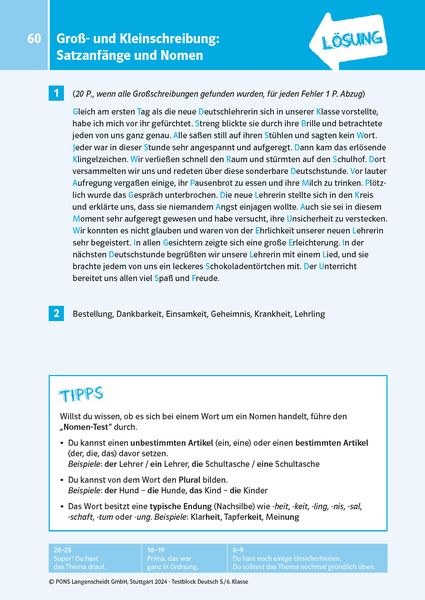 Produktbild: PONS Der gro&szlig;e Testblock Deutsch 5./6. Klasse