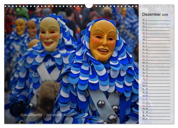 Produktbild: Schw&auml;bisch alemannische Fasnet (Wandkalender 2026 DIN A3 quer), CALVENDO Monatskalender