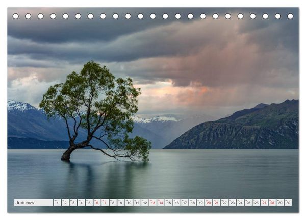 Produktbild: Neuseeland S&uuml;dinsel - Spektakul&auml;re Naturlandschaften im Kiwiland (Tischkalender 2026 DIN A5 quer), CALVENDO Monatskalender