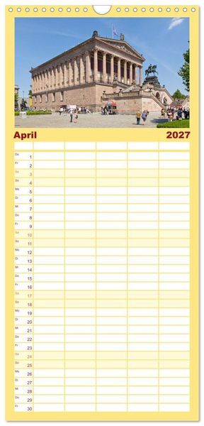 Produktbild: Familienplaner 2027 - Berlin - Metropole an der Spree mit 5 Spalten (Wandkalender, 21 x 45 cm) CALVENDO