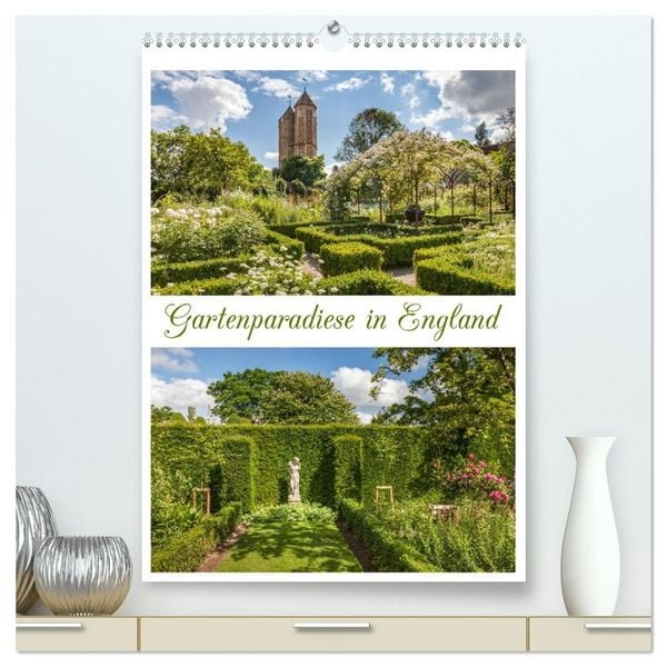 Produktbild: Gartenparadiese in England (hochwertiger Premium Wandkalender 2026 DIN A2 hoch), Kunstdruck in Hochglanz