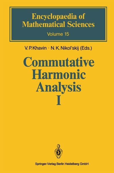 Produktbild: Commutative Harmonic Analysis I
