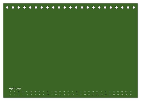 Produktbild: Bastelkalender - dunkel Gr&uuml;n (Tischkalender 2027 DIN A5 quer), CALVENDO Monatskalender