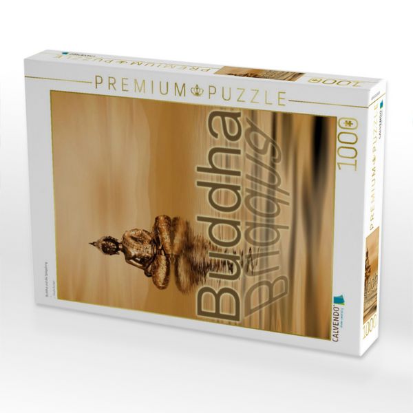 Produktbild: CALVENDO Puzzle Buddha und die Spiegelung | 1000 Teile Lege-Gr&ouml;&szlig;e 64x48cm Foto-Puzzle f&uuml;r gl&uuml;ckliche Stunden