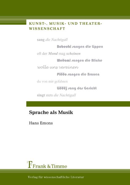 Produktbild: Sprache als Musik