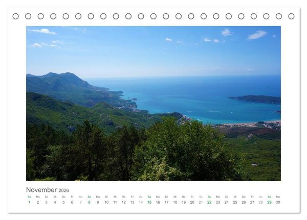 Produktbild: Traumhaftes Montenegro - Entdecken Sie die Perle der Adria im S&uuml;den Europas (Tischkalender 2026 DIN A5 quer), CALVENDO Monatskalender
