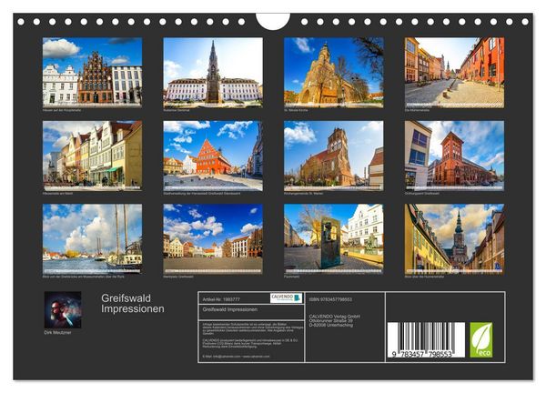 Produktbild: Greifswald Impressionen (Wandkalender 2026 DIN A4 quer), CALVENDO Monatskalender