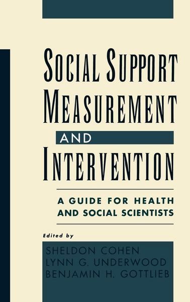 Produktbild: Social Support Measurement and Intervention