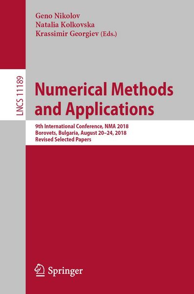 Produktbild: Numerical Methods and Applications