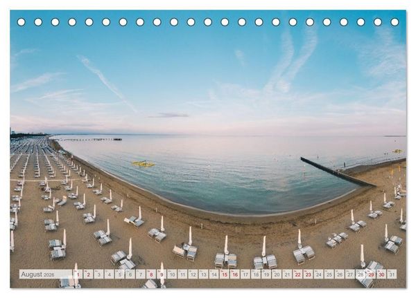 Produktbild: Lignano in Italien. Sommer Strand und Meer (Tischkalender 2026 DIN A5 quer), CALVENDO Monatskalender