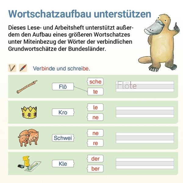 Produktbild: Lesen mit Rico Schnabel, Heft 3: Vom Wort zum Satz - silbierte Ausgabe