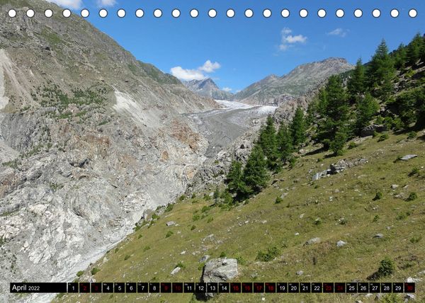 Produktbild: Aletschgletscher - Gr&ouml;&szlig;ter und l&auml;ngster Gletscher der Alpen (Tischkalender 2022 DIN A5 quer)