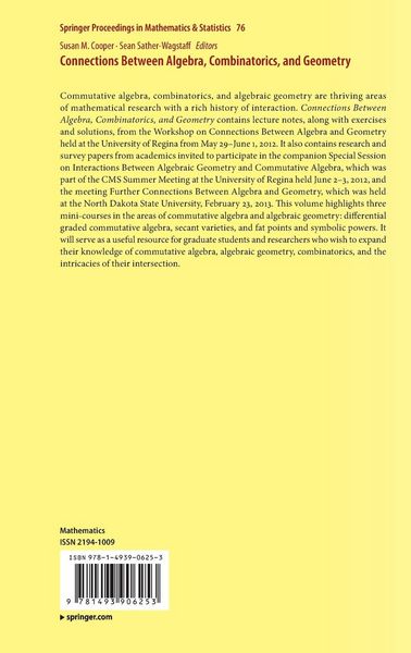 Produktbild: Connections Between Algebra, Combinatorics, and Geometry