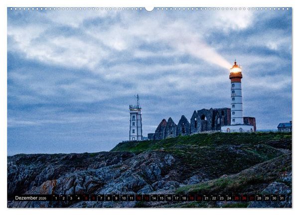 Produktbild: Normandie und Bretagne: Zwischen Leuchtt&uuml;rmen und felsigen K&uuml;sten (hochwertiger Premium Wandkalender 2026 DIN A2 quer), Kunstdruck in Hochglanz