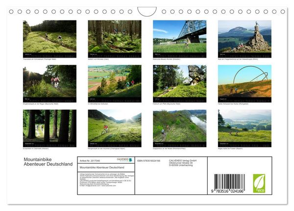 Produktbild: Mountainbike Abenteuer Deutschland (Wandkalender 2026 DIN A4 quer), CALVENDO Monatskalender