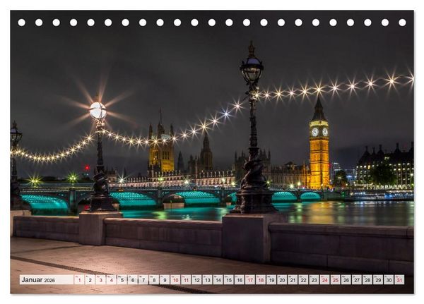 Produktbild: LONDON Magie einer Metropole (Tischkalender 2026 DIN A5 quer), CALVENDO Monatskalender