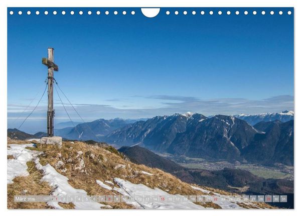 Produktbild: Gipfelkreuze auf bayerischen Bergen (Wandkalender 2026 DIN A4 quer), CALVENDO Monatskalender