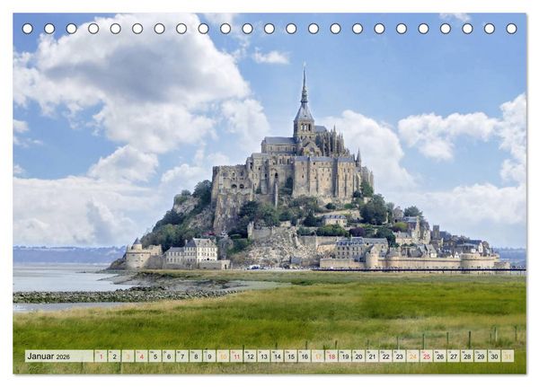 Produktbild: Normandie und Bretagne-faszinierend abwechslungsreich (Tischkalender 2026 DIN A5 quer), CALVENDO Monatskalender