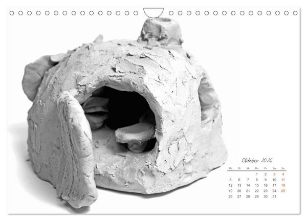 Produktbild: Gef&uuml;hle in Ton geformt - Intuitives plastisches Gestalten mit Tonerde (Wandkalender 2026 DIN A4 quer), CALVENDO Monatskalender