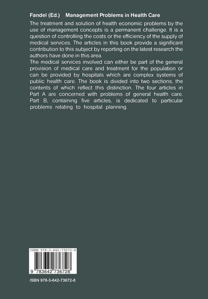 Produktbild: Management Problems in Health Care