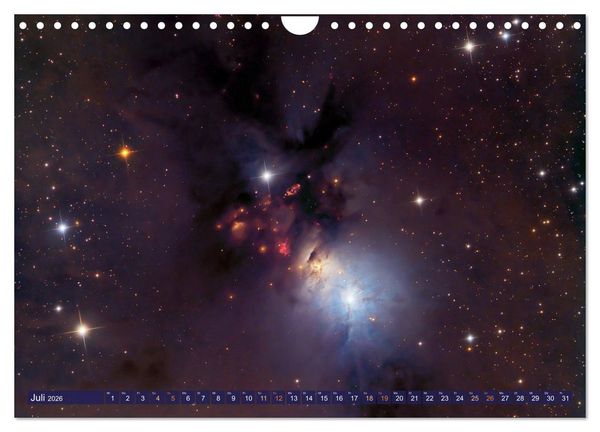 Produktbild: Galaxien, Sterne und Nebel: Leuchten aus dem All (Wandkalender 2026 DIN A4 quer), CALVENDO Monatskalender
