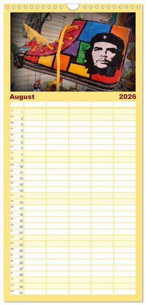 Produktbild: Familienplaner 2026 - CHE GUEVARA mit 5 Spalten (Wandkalender, 21 x 45 cm) CALVENDO