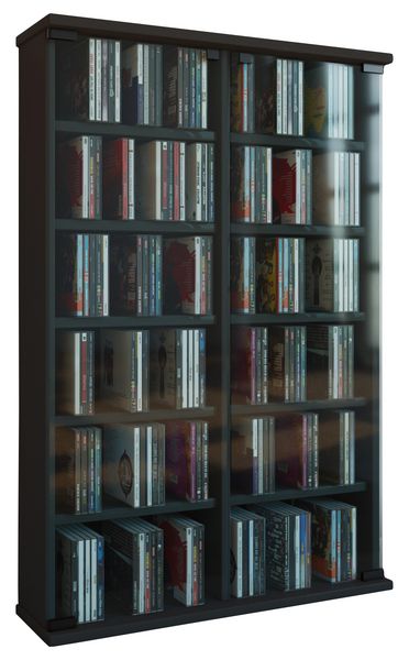 Produktbild: Holz CD DVD Stand Regal Schrank Roma Glast&uuml;r