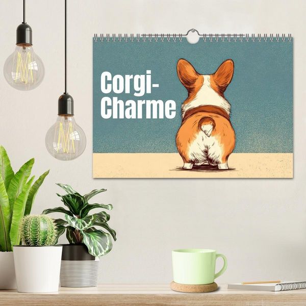 Produktbild: Corgi-Charme (Wandkalender 2027 DIN A4 quer), CALVENDO Monatskalender