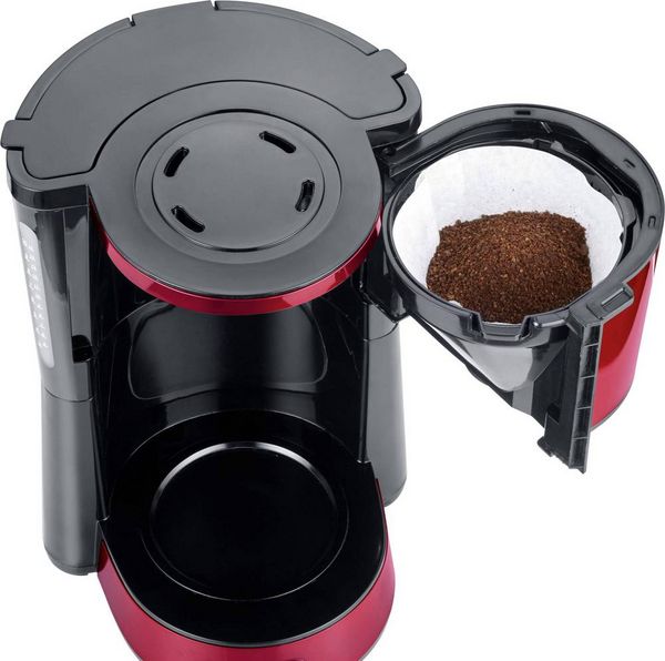 Produktbild: Severin KA 4817 Kaffeemaschine Rot (metallic), Schwarz Fassungsverm&ouml;gen Tassen=10