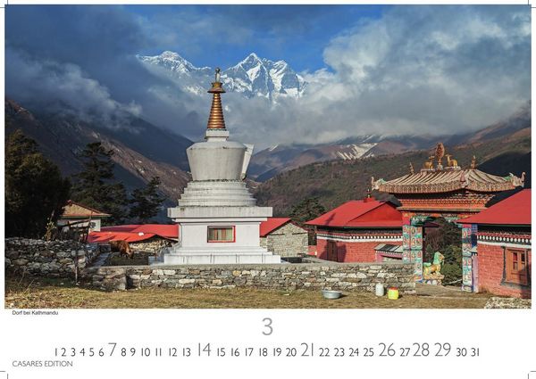 Produktbild: Nepal Kalender 2027 &ndash; Wandkalender | Fotokalender Asien 35x50cm Grosses Format - Atemberaubende Fotos der Himalaya-Gipfel, Tempel und heiligen St&auml;tten Nepals