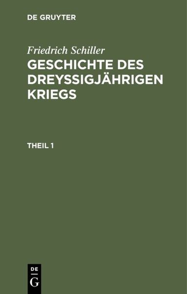 Produktbild: Geschichte des drey&szlig;igj&auml;hrigen Kriegs. Theil 1